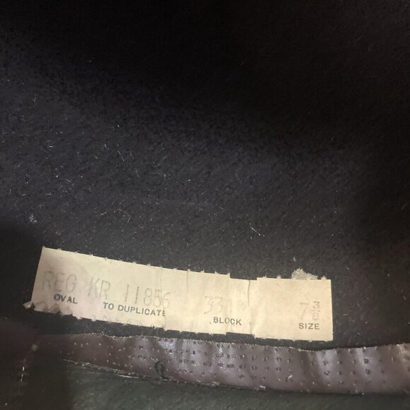 Vintage Richman Steins Fedora Hat Brown 7 3/8 Inch Velour Bow 11856 - Picture 4 of 14